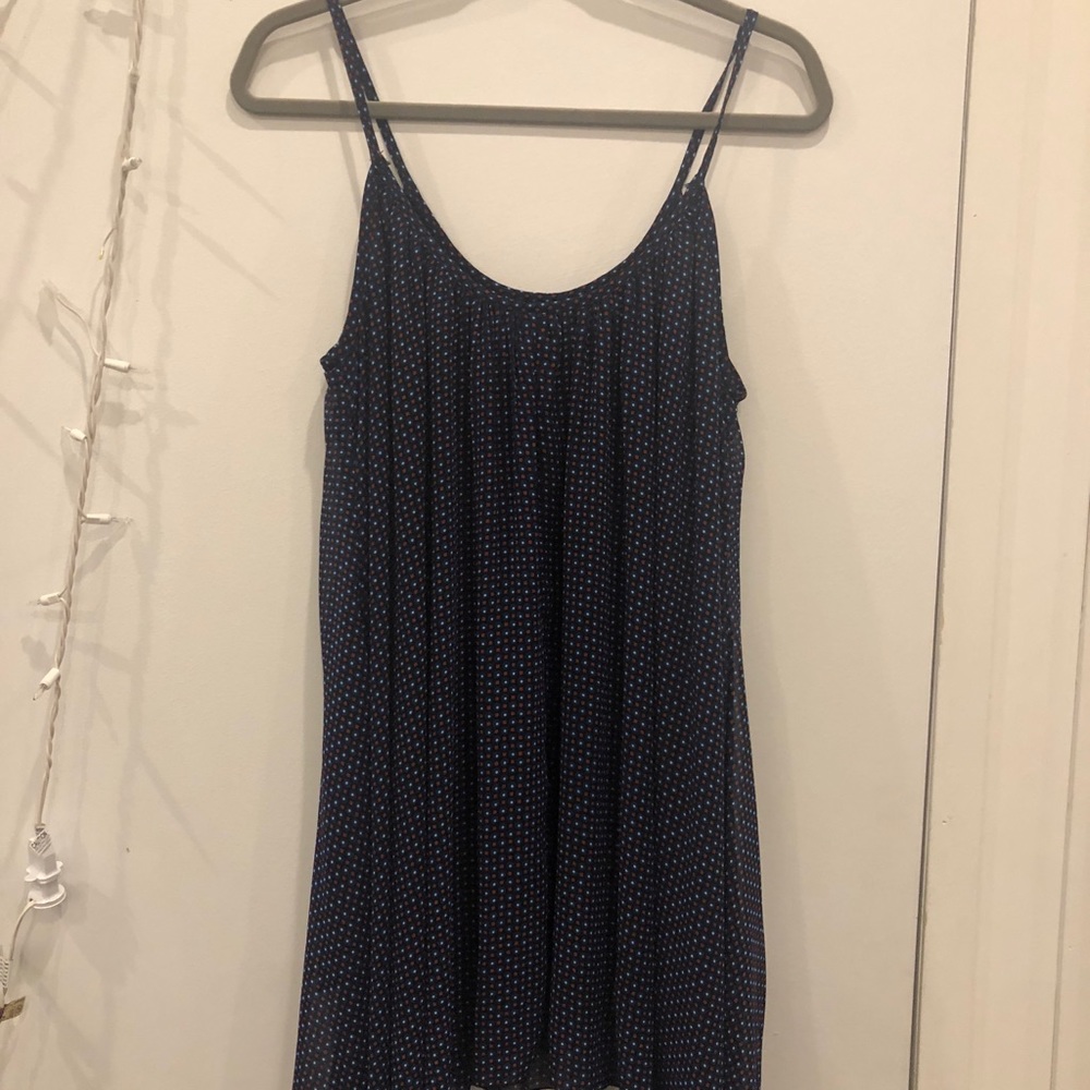 Blue Thin Strap Dress